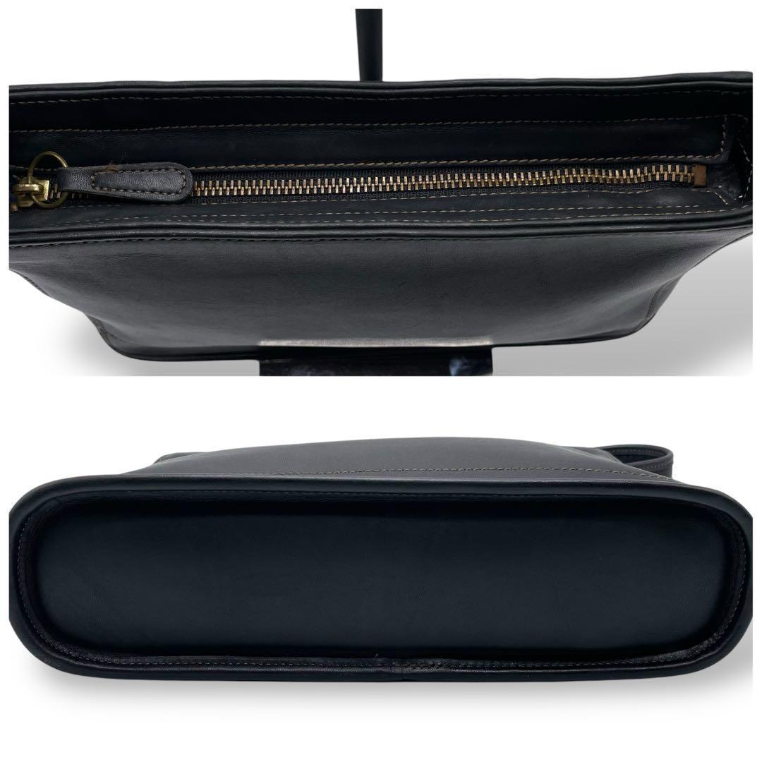 美品 OLD COACH コーチ★ワンショルダーバッグ オールレザー ブラック
