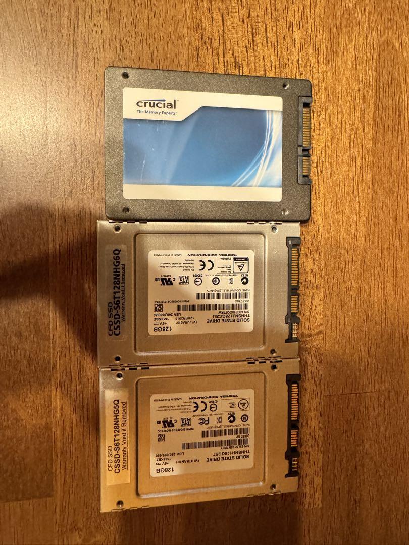 SATA SSD１２８GB 3枚セット