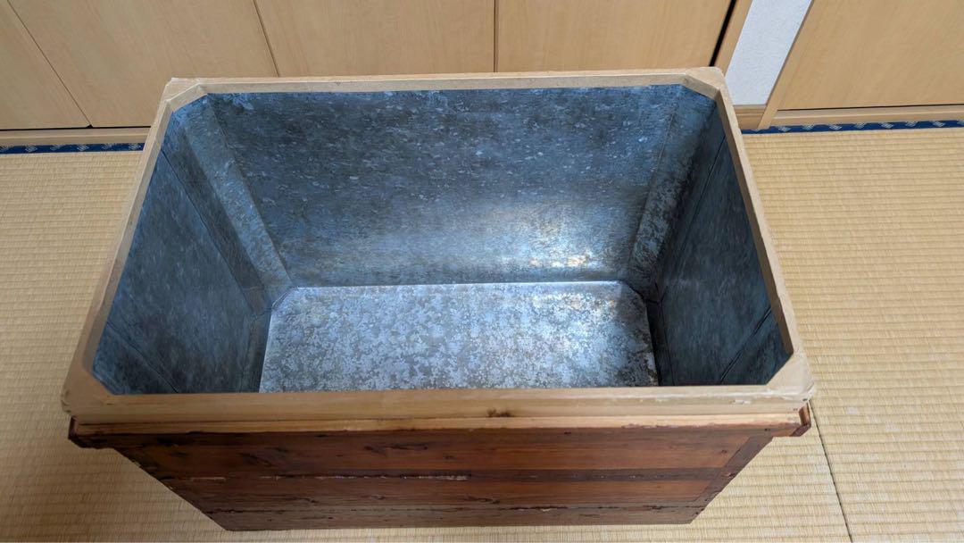 茶箱① アンティーク レトロ 木製収納ボックス