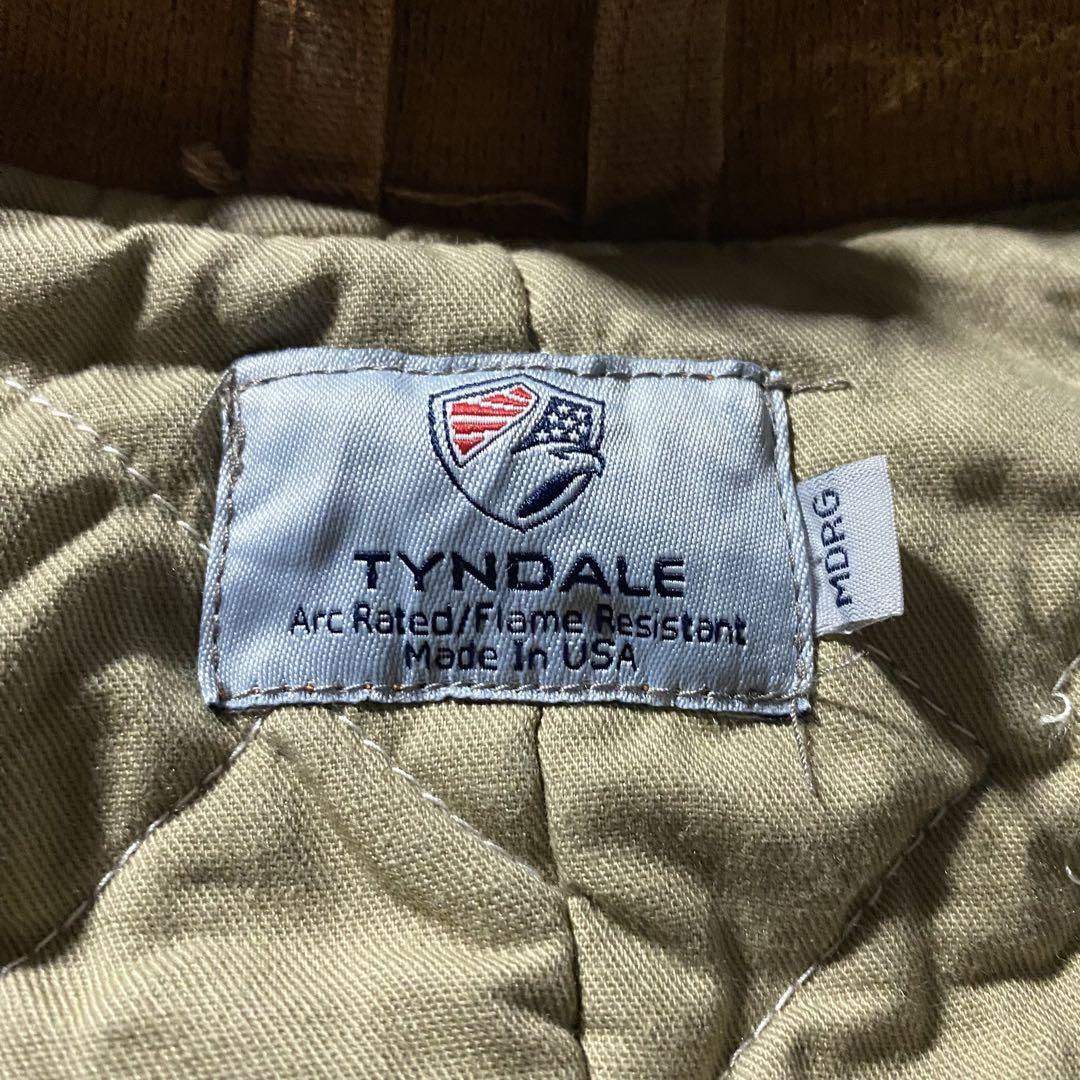 TYNDALEダックベストM企業ロゴ美品ブラウン古着グランジCBOY当時物レア