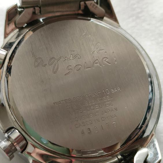 稼働品 agnes b. アニエスベー ソーラー 腕時計 V175-0CE0