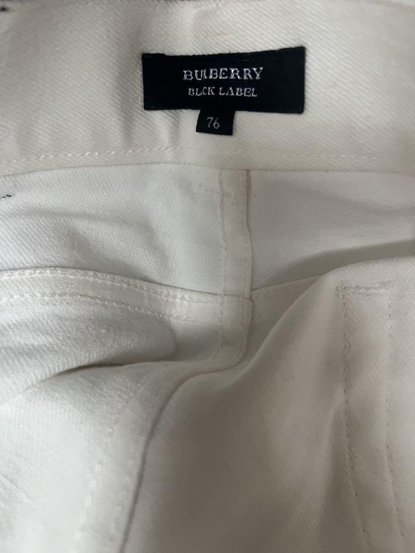 Burberry Black Label ホワイト ストレートデニム - メルカリ