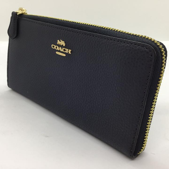 COACH コーチ　L字ファスナー　スキニー長財布　M65
