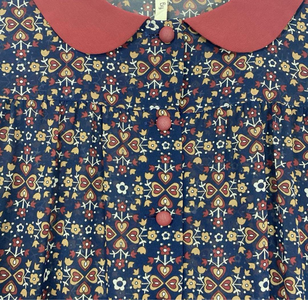 fig London フィグロンドン 花柄襟付きワンピース F fig London フィグロンドン 花柄襟付きワンピース F ワンピース