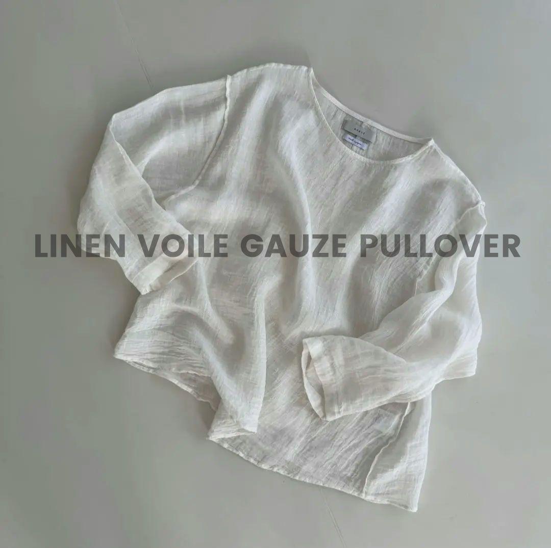 【argue】LINEN VOILE GAUZE PULLOVER/WHITE