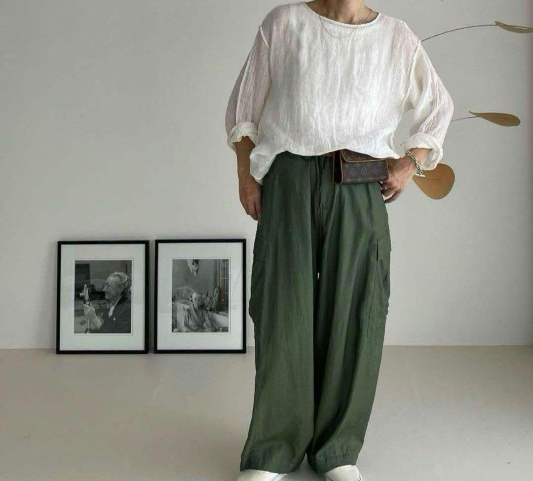 【argue】LINEN VOILE GAUZE PULLOVER/WHITE