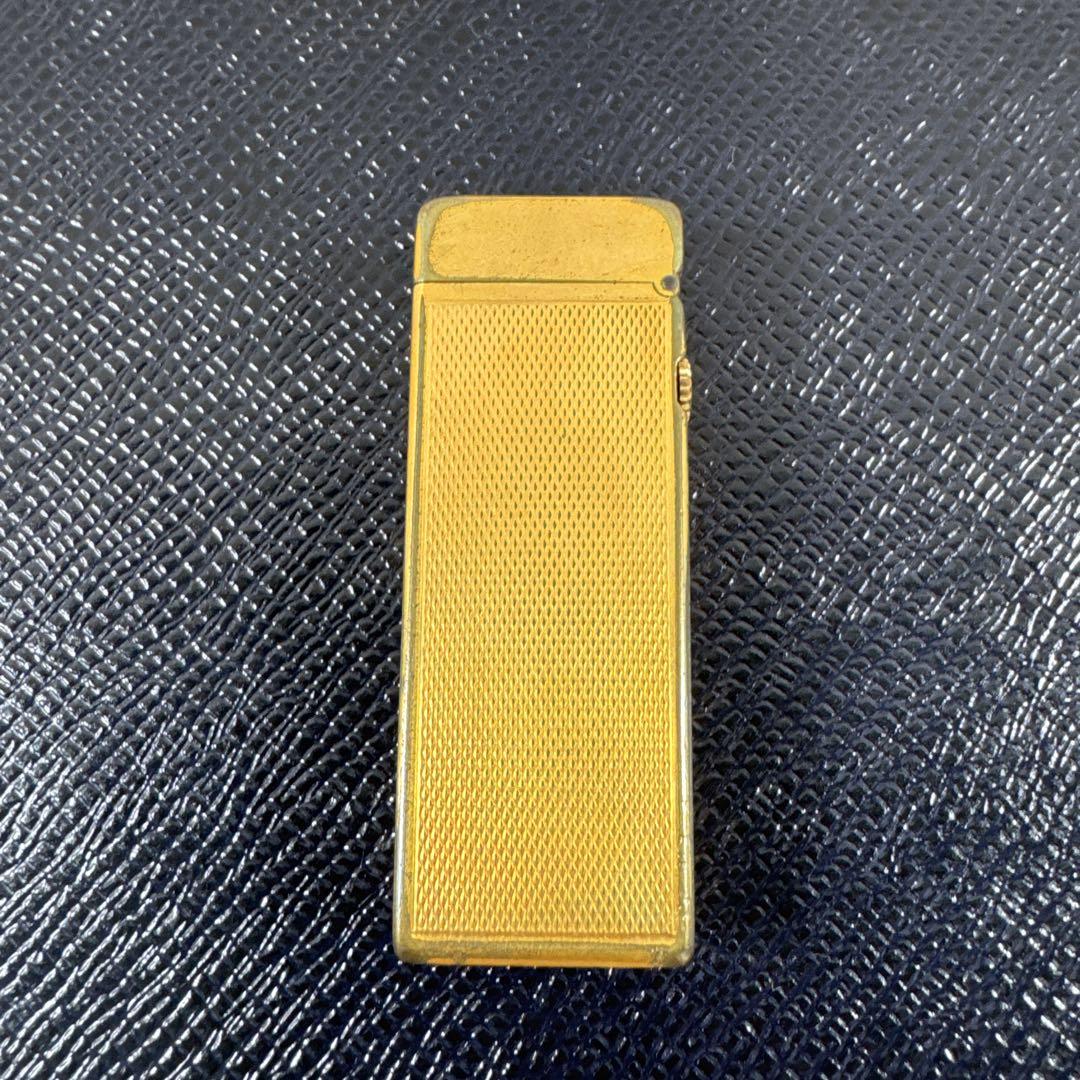 dunhill ダンヒル 格子柄 ゴールド ガスライター ローラー式