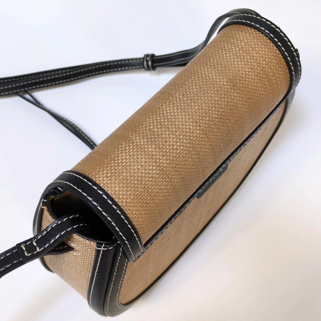 美品 VASIC ヴァジック via ラフィア調 ショルダーバッグ 2way