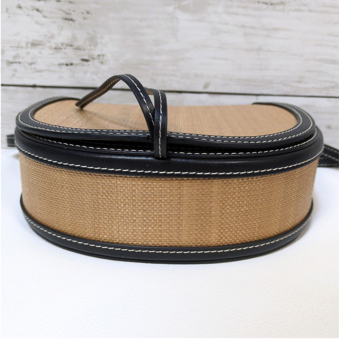 美品 VASIC ヴァジック via ラフィア調 ショルダーバッグ 2way