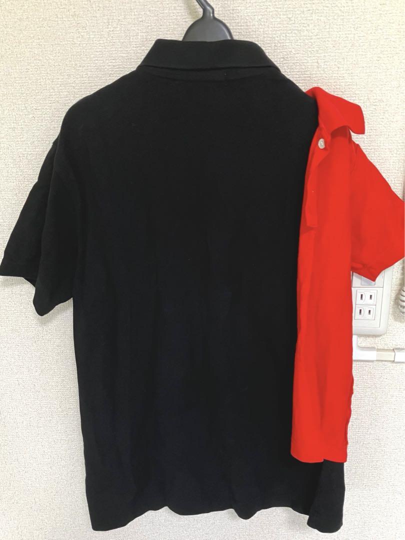 コムデギャルソン ドッキングBLACK&RED半袖ポロシャツ S