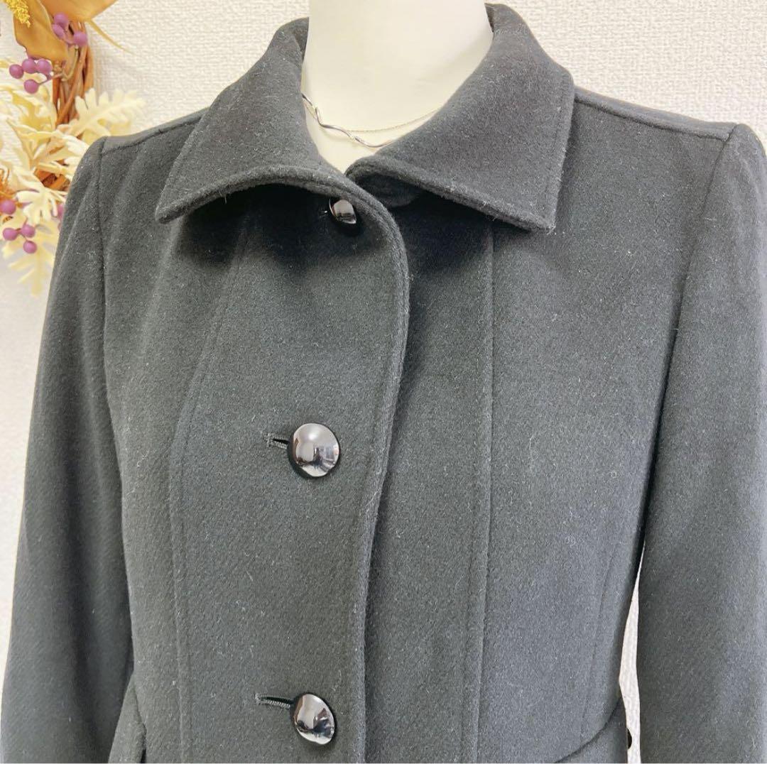 ☆キレイめ☆ROPE ロペ カシミヤ混ロングコート ブラック M
