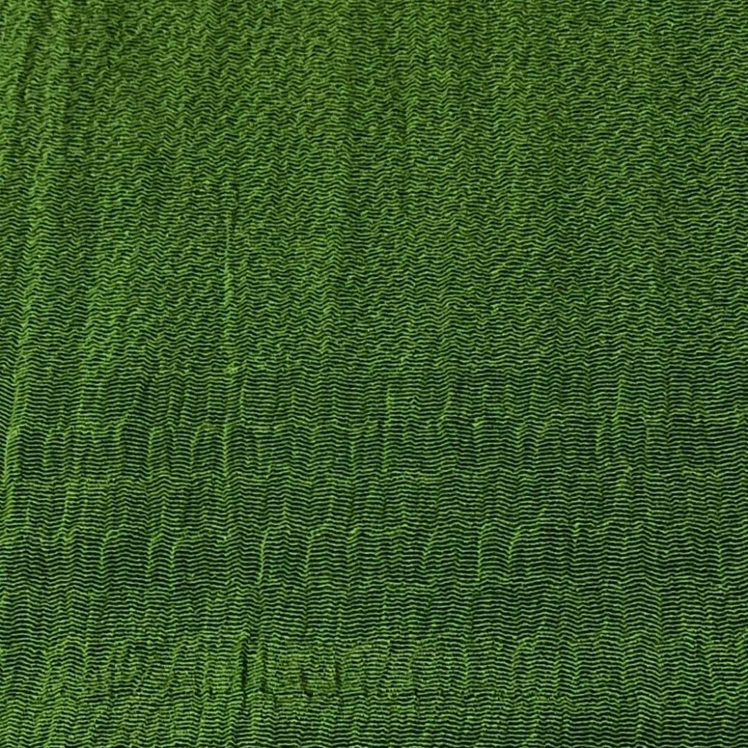 和装小物 帯揚げ 正絹 縮緬 無地 葉緑色 C-5906