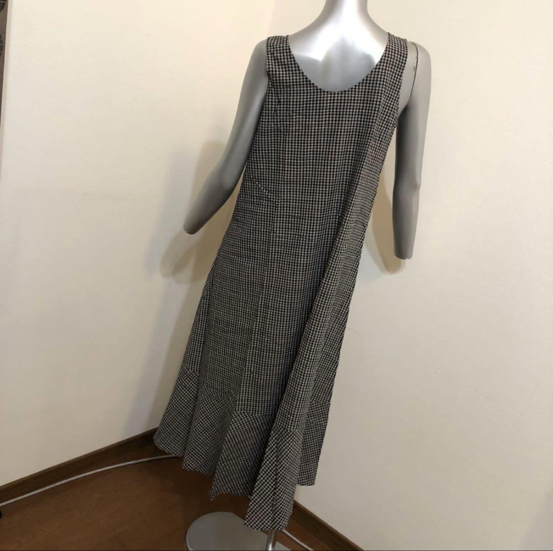JURGEN LEHL ヨーガンレール インドコットンワンピース 格子チェック JURGEN LEHL ヨーガンレール インドコットンワンピース 格子