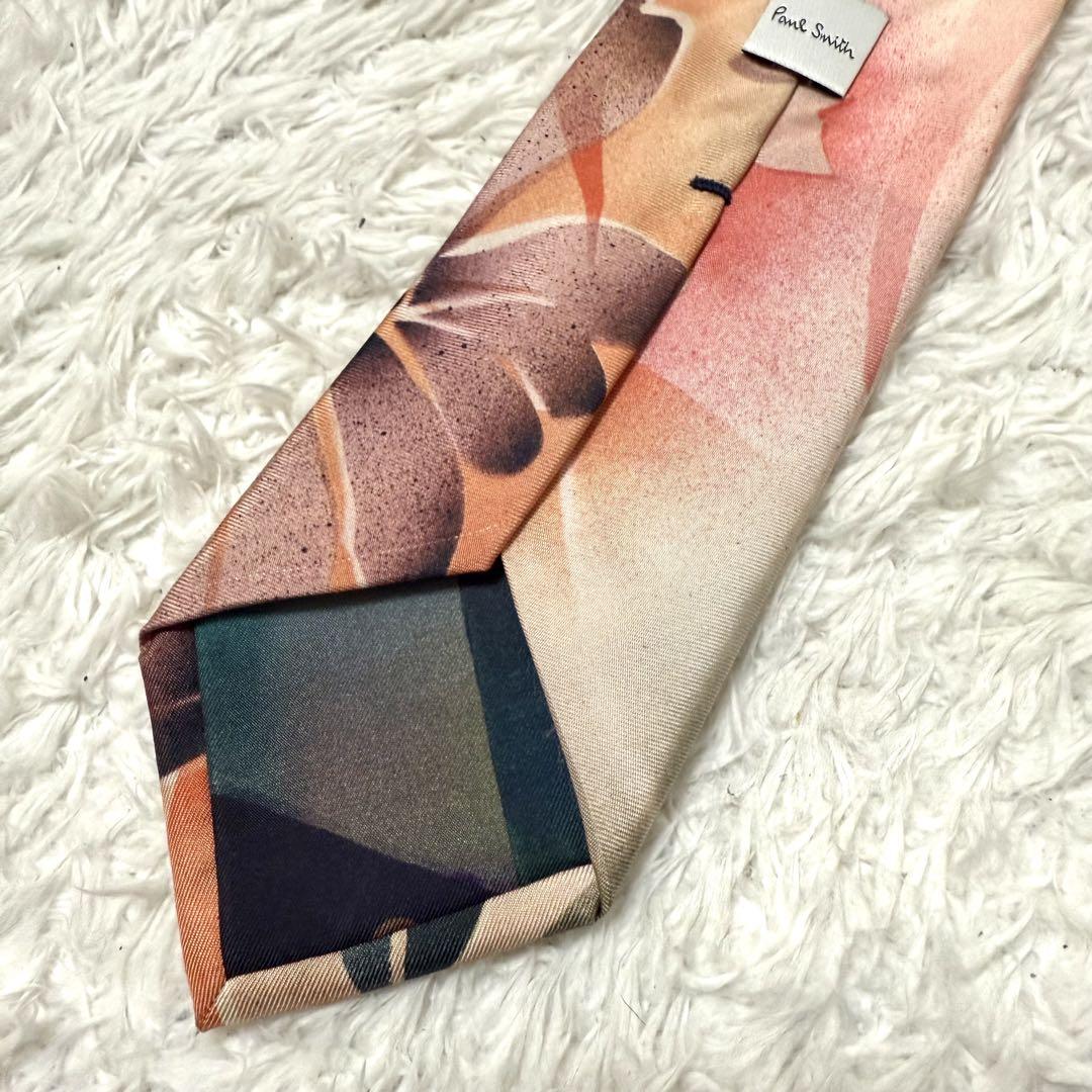 未使用　ポールスミス　Paul Smith ネクタイ 総柄 現行タグ　ナロータイ