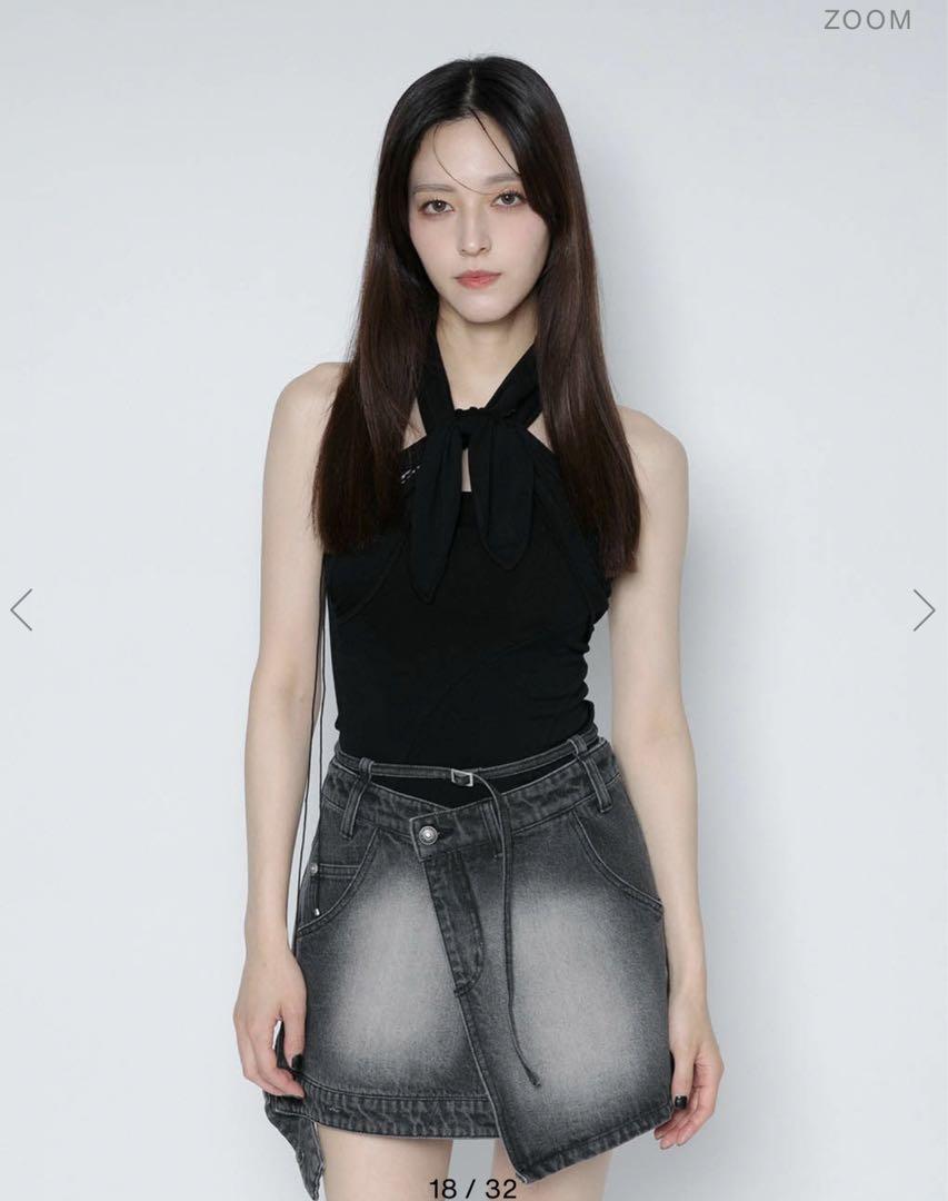 Melt the lady laceup tie tops bk