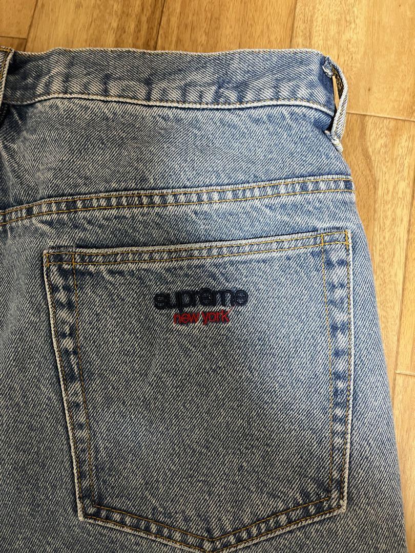 supreme baggy jean 34 indigo blue バギー