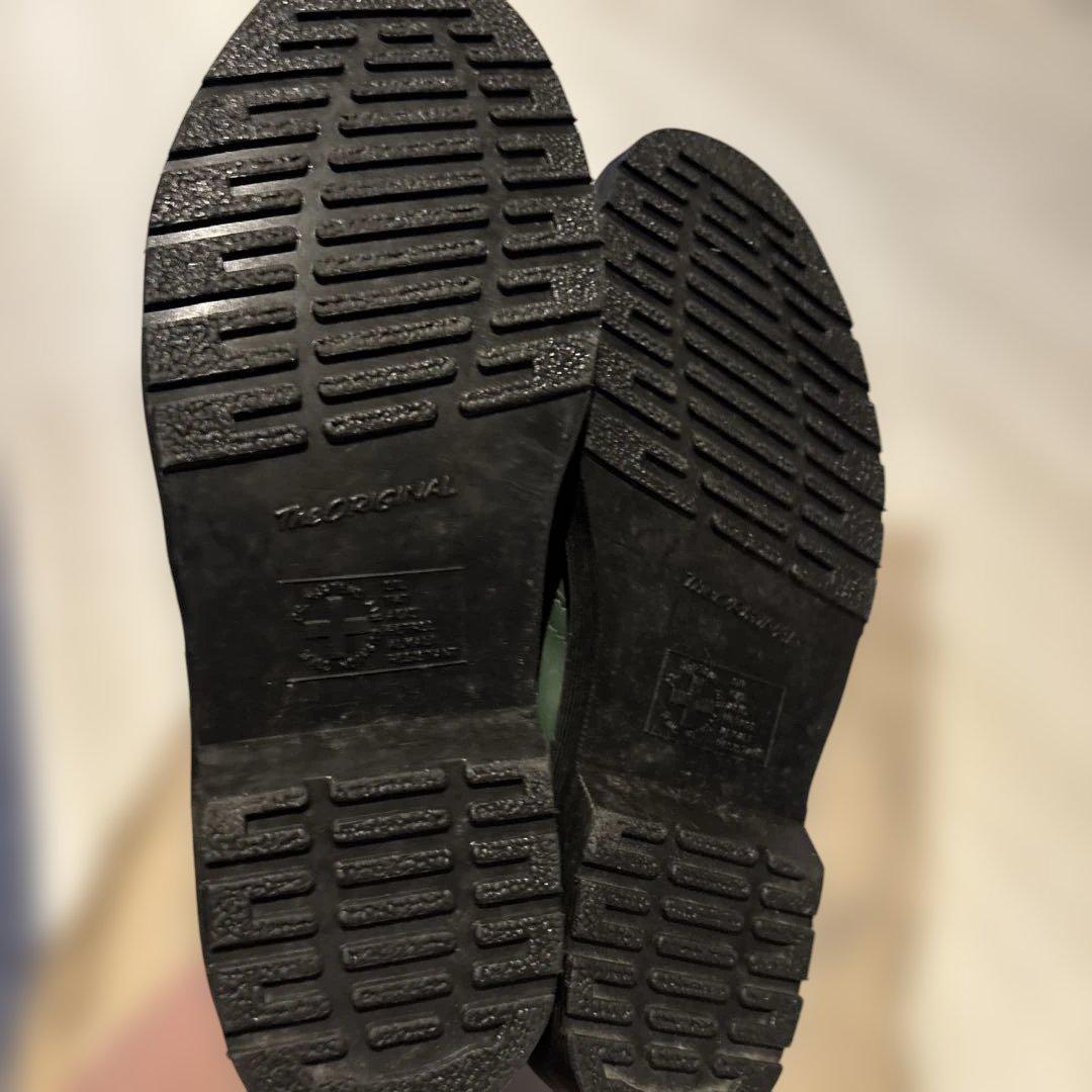 Dr. Martens 緑色 レザー靴　27センチ　3ホールシューズ　ブーツ