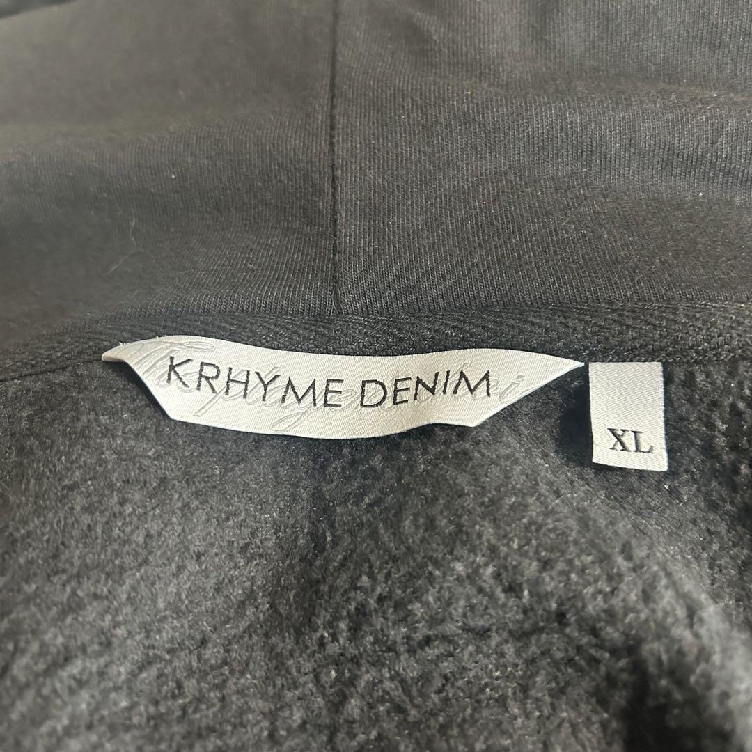 【希少】KRHYME DENIM クライムデニム ジップパーカー チェーン XL