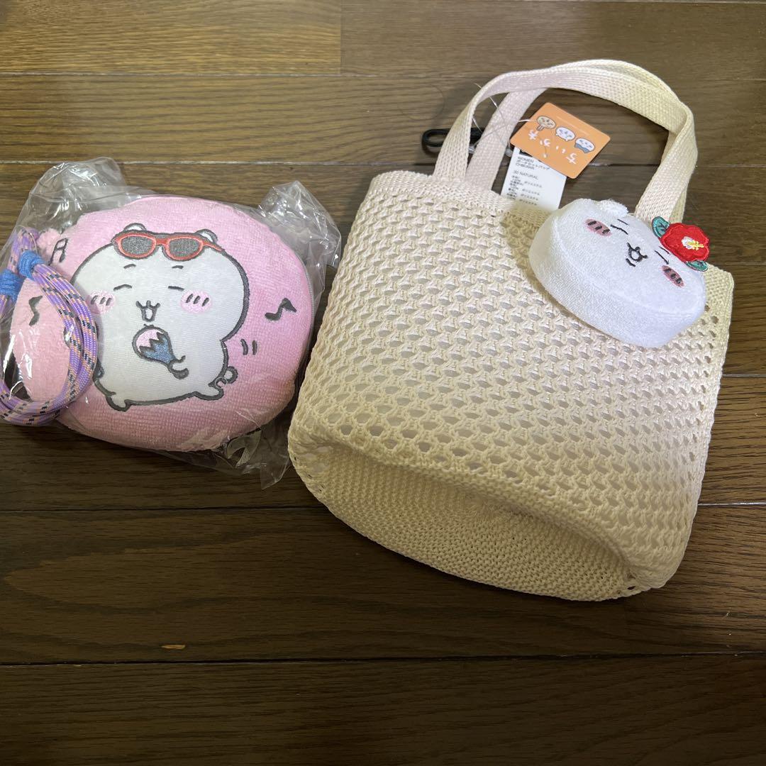 【ちいかわ×GU】 ポーチ付きミニメッシュトートバッグ&ポーチ ちいかわ