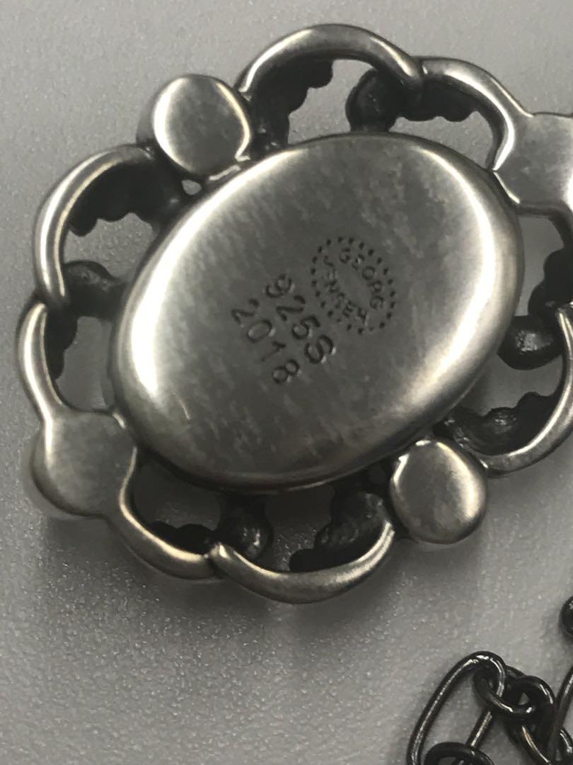 ジョージジェンセン　 ブルーカルセドニー　ネックレス Georg Jensen ジョージジェンセン イヤーペンダント 2018 ブルー