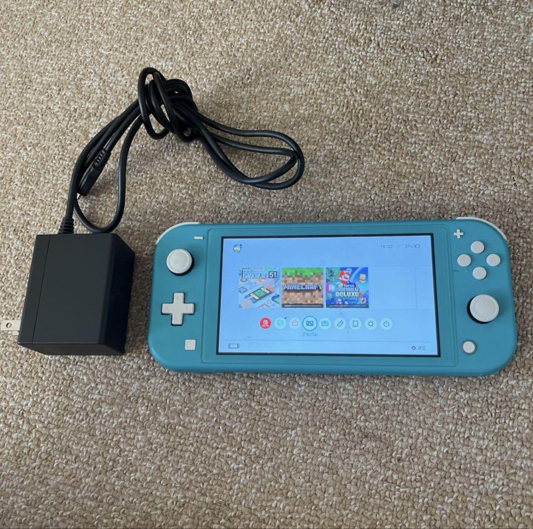 任天堂　Switch Lite ターコイズカラー　本体＋充電器＋ケース付き Nintendo Switch Lite ターコイズ 本体 充電器付き - メルカリ