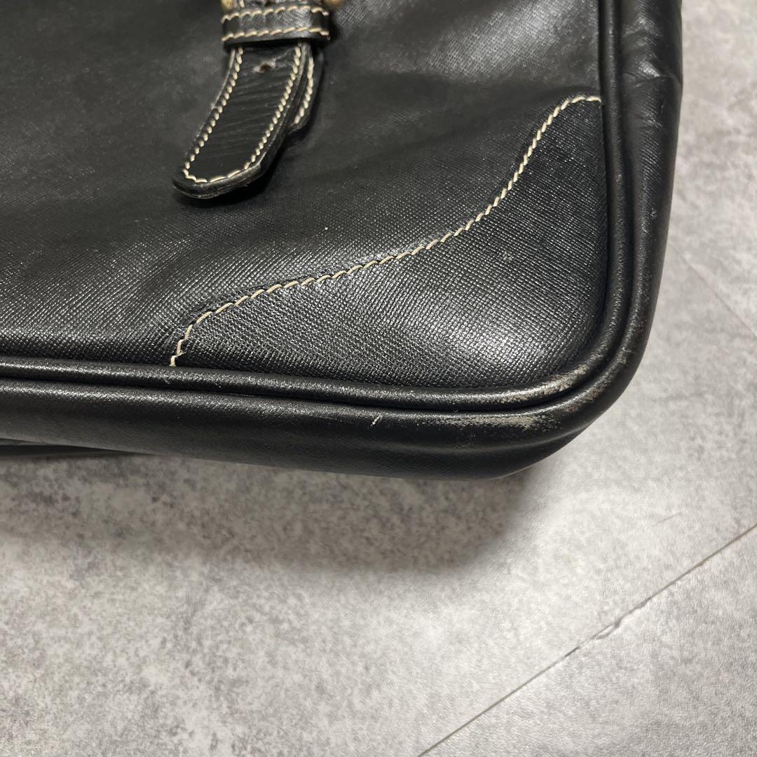 希少 PRADA 大型ブリーフケース レザー 送料無料