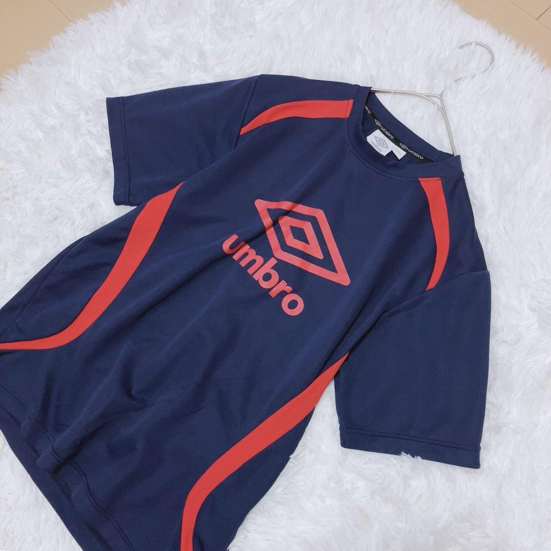 umbro⭕️美品　半袖トレーニングシャツ　ジャージ　　紺　ネイビー　人気定番　S