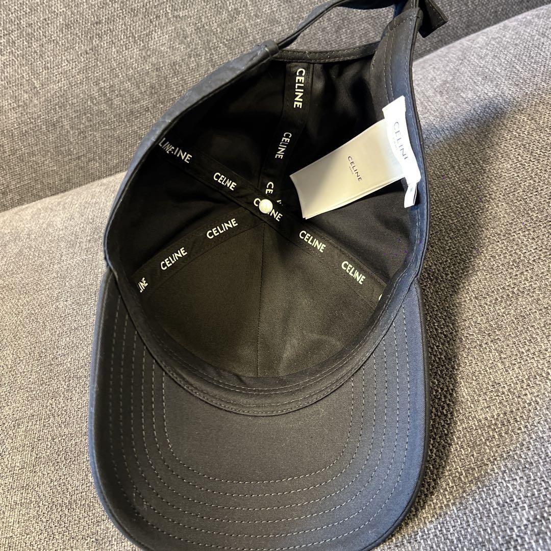 CELINE ブラック Cロゴ ベースボールキャップ