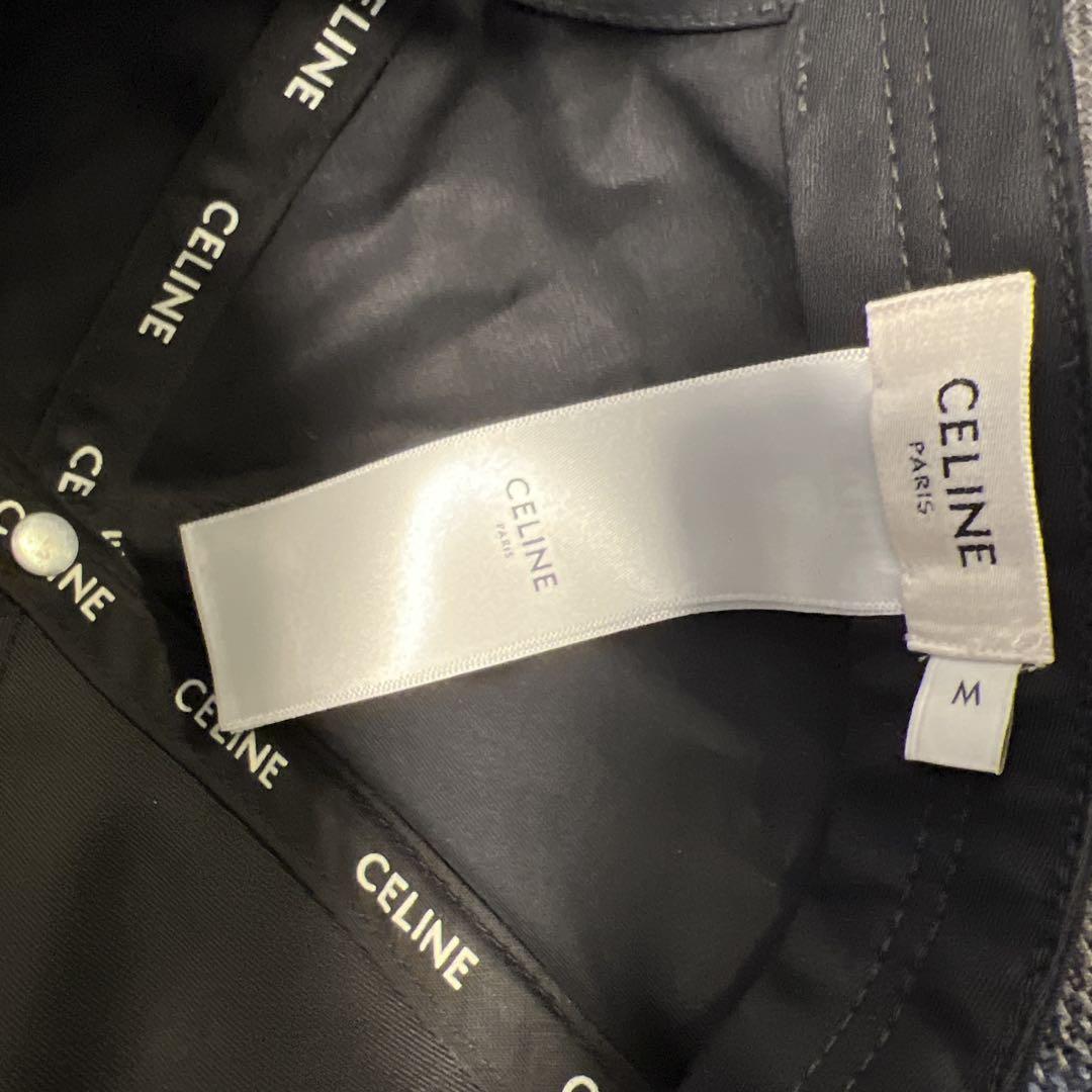 CELINE ブラック Cロゴ ベースボールキャップ