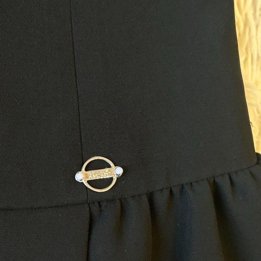 ルネ René フロントジップ フレアワンピース パール ブラック