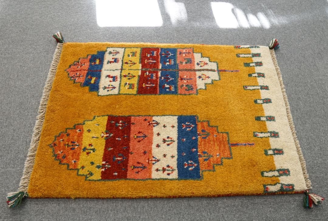 90×60cm ペルシャ絨毯 手織りギャッベ アマレ族 ギャベ MARWIL-DEMENAGEMENTS_CH