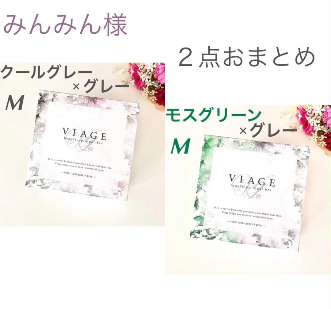 専用✴︎正規品ヴィアージュ ナイトブラ【クールグレーグレー・モスグリーングレー】M