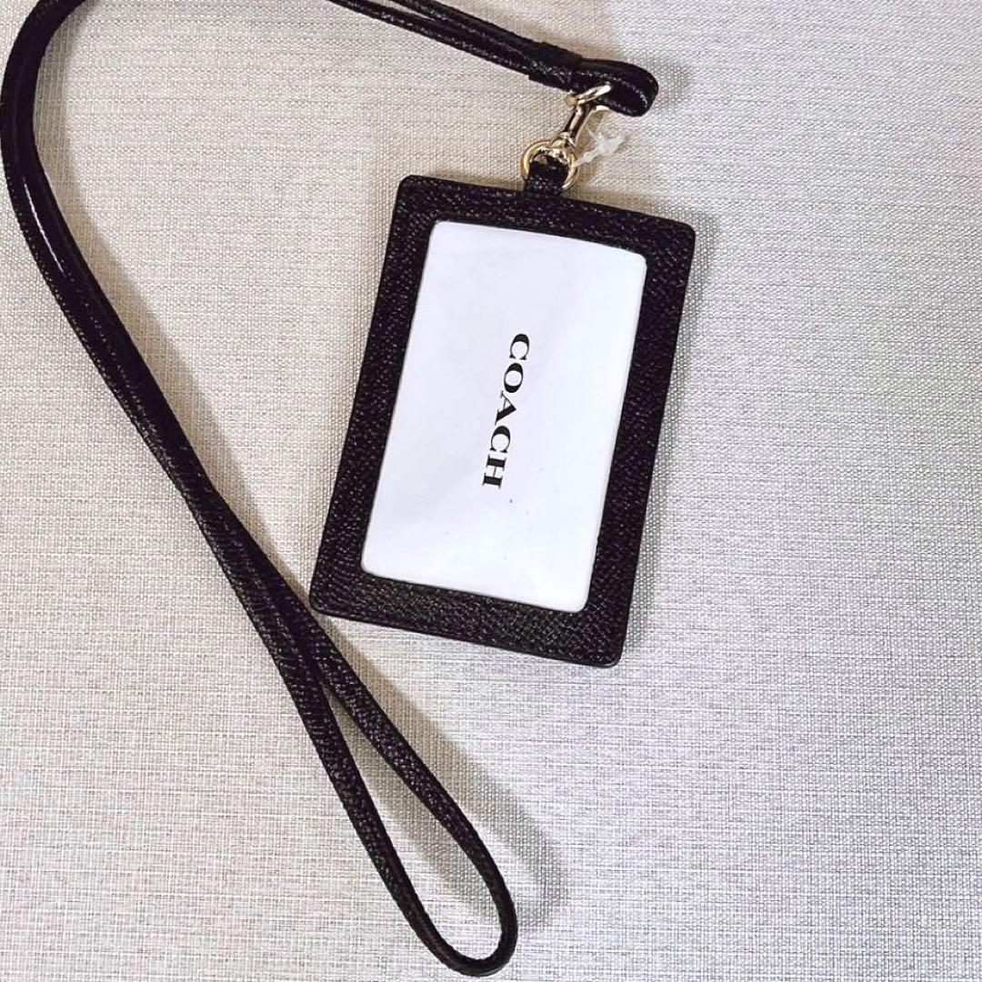 新品☆COACH(コーチ)メンズ ブラック レザー カードケース