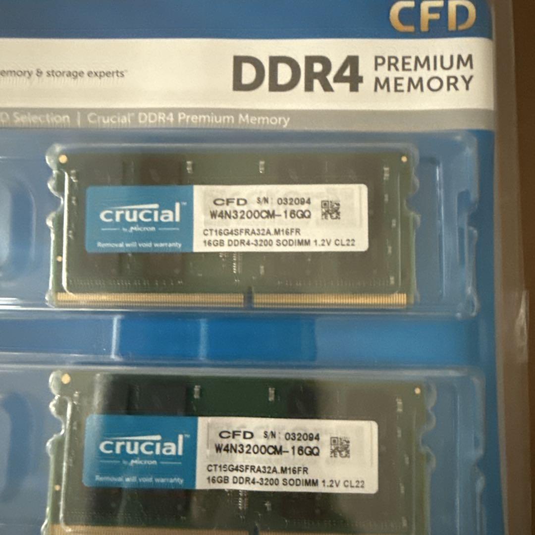 crucial DDR4 16GB W4N3200CM-16GQ メモリ
