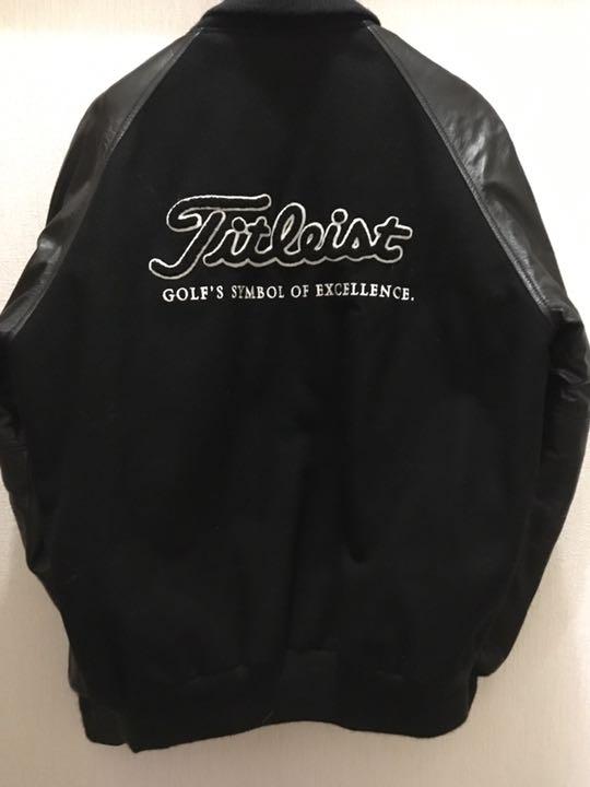 ☆Titleist タイトリスト本革 袖革 スタジャン ジャンパー L. ☆Titleist タイトリスト本革 袖革 スタジャン ジャンパー L.
