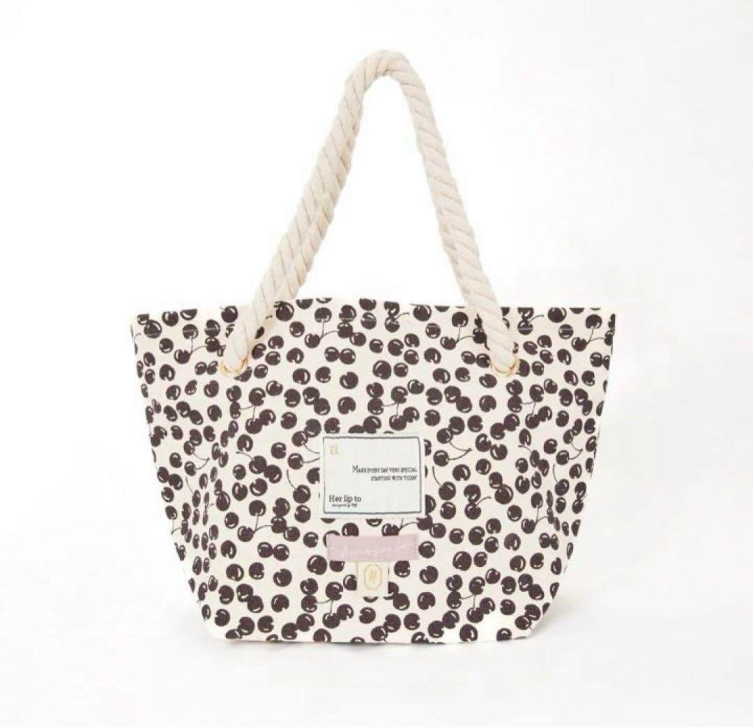 Her lip to - Herlipto HLT CHERRY TOTE BAG espressoの通販 by