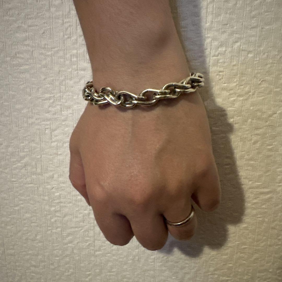 ヴィンテージ モダニストチェーンリンクブレスレット シルバー925 メキシコ製