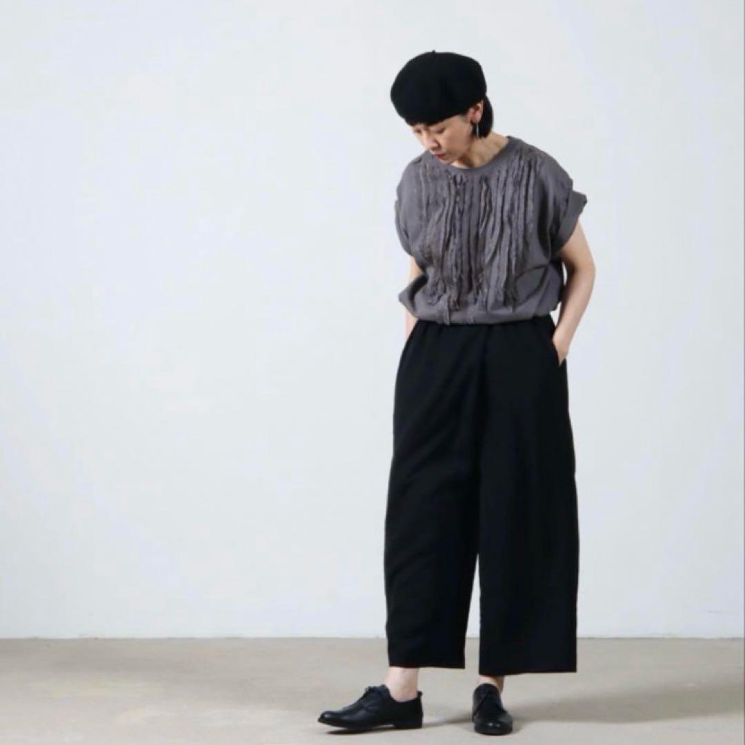 mizuiro ind ラップライクイージーパンツ ブラック