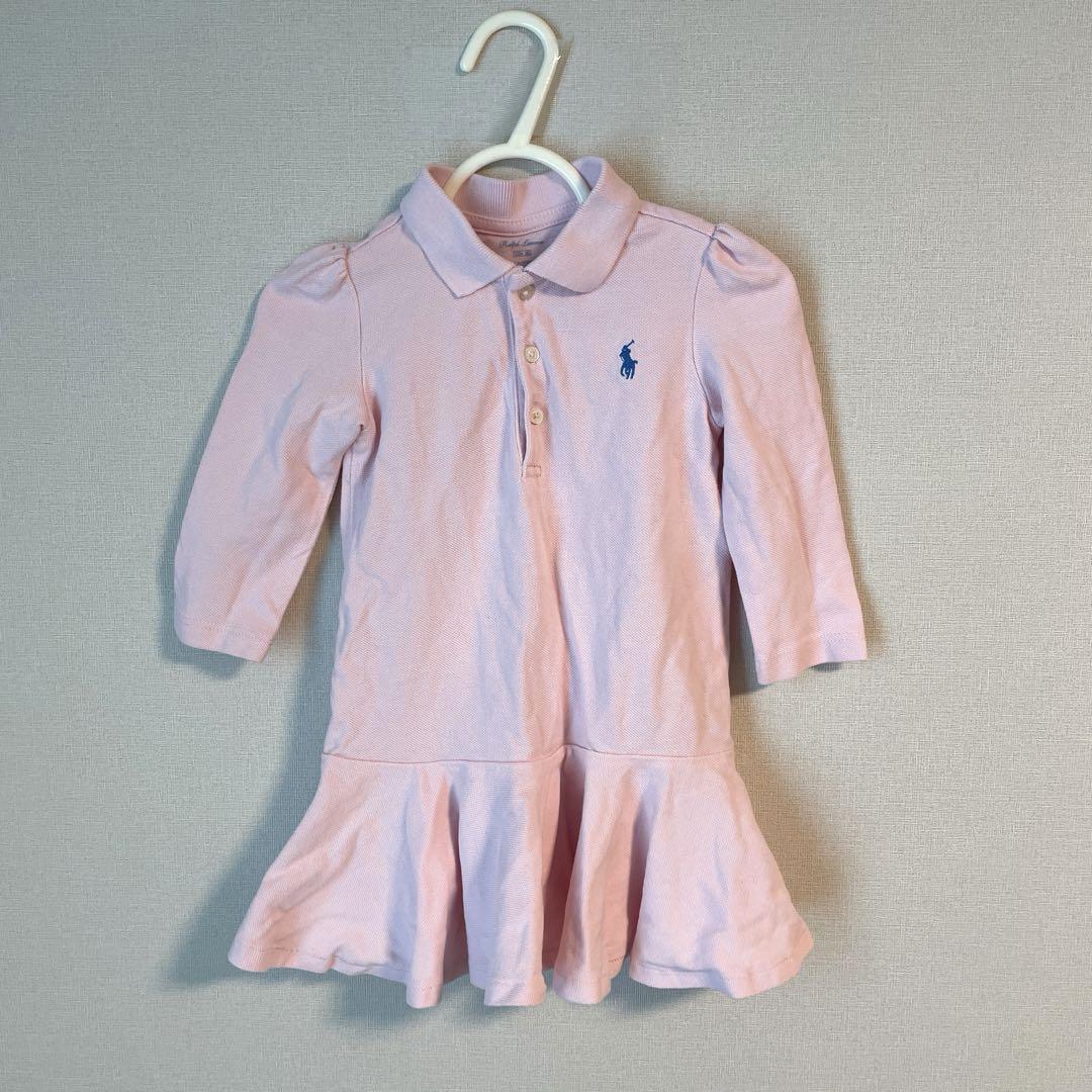 Polo Ralph Lauren 長袖ワンピース 4T ピンク - メルカリ