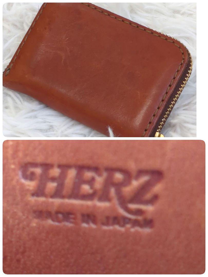 半額大特価　2点　HERZ コンパクト財布(KK-59) チョコ　マネークリップ