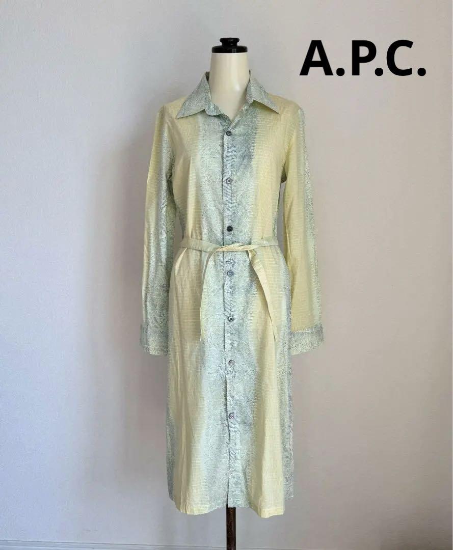 A.P.C. シャツワンピース イエロー - メルカリ