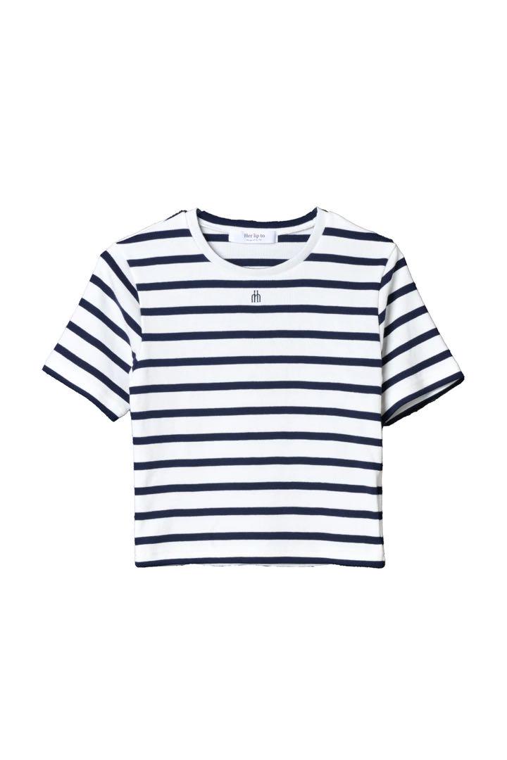 トップス Trois Logo Ribbed Tee