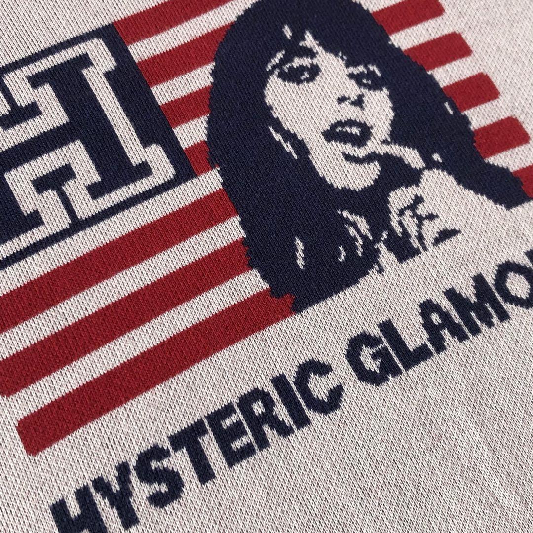 ヒステリックグラマー ニット セーター ビック刺繍ロゴ入り