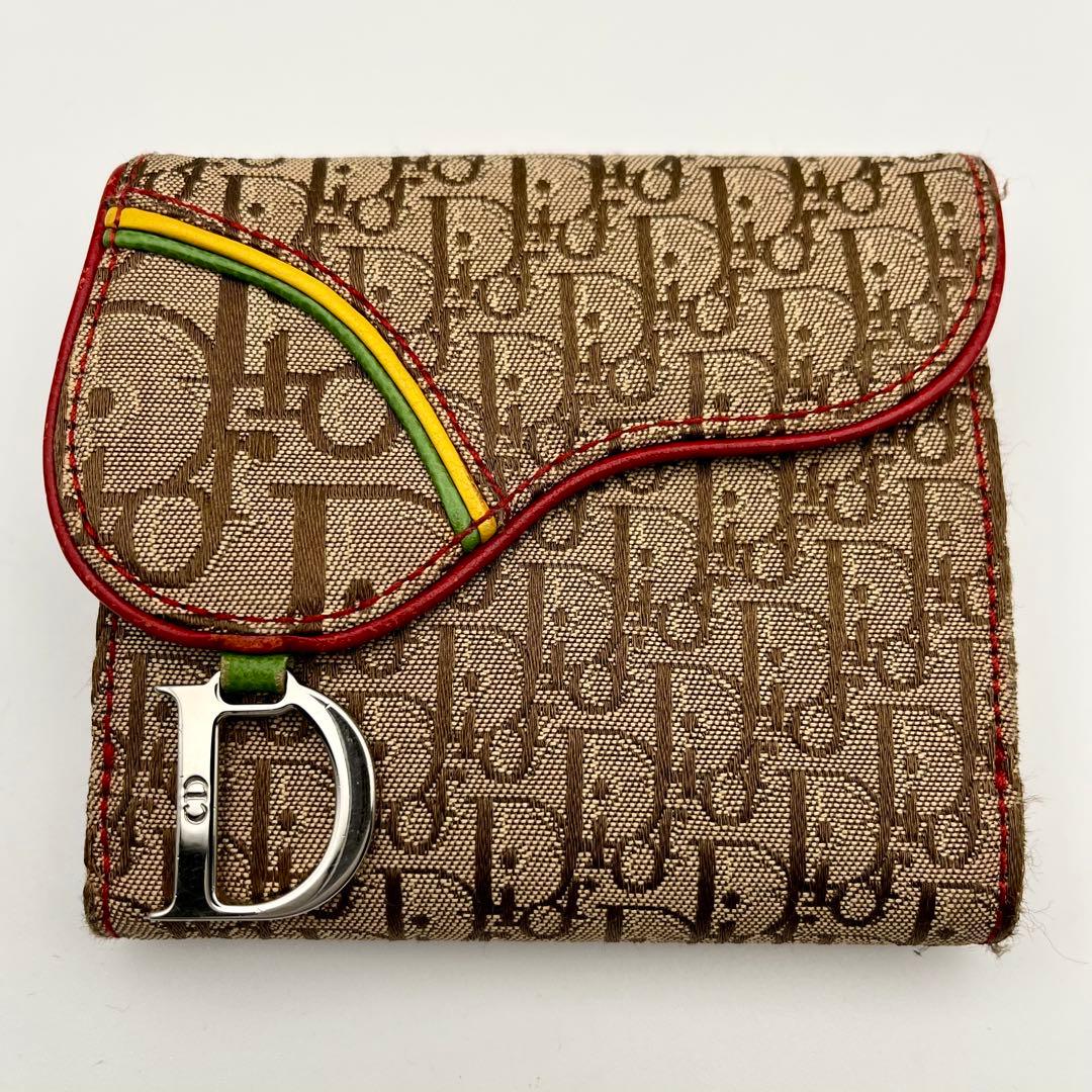 Christian Dior ラスタライン D金具 折り財布 - メルカリ