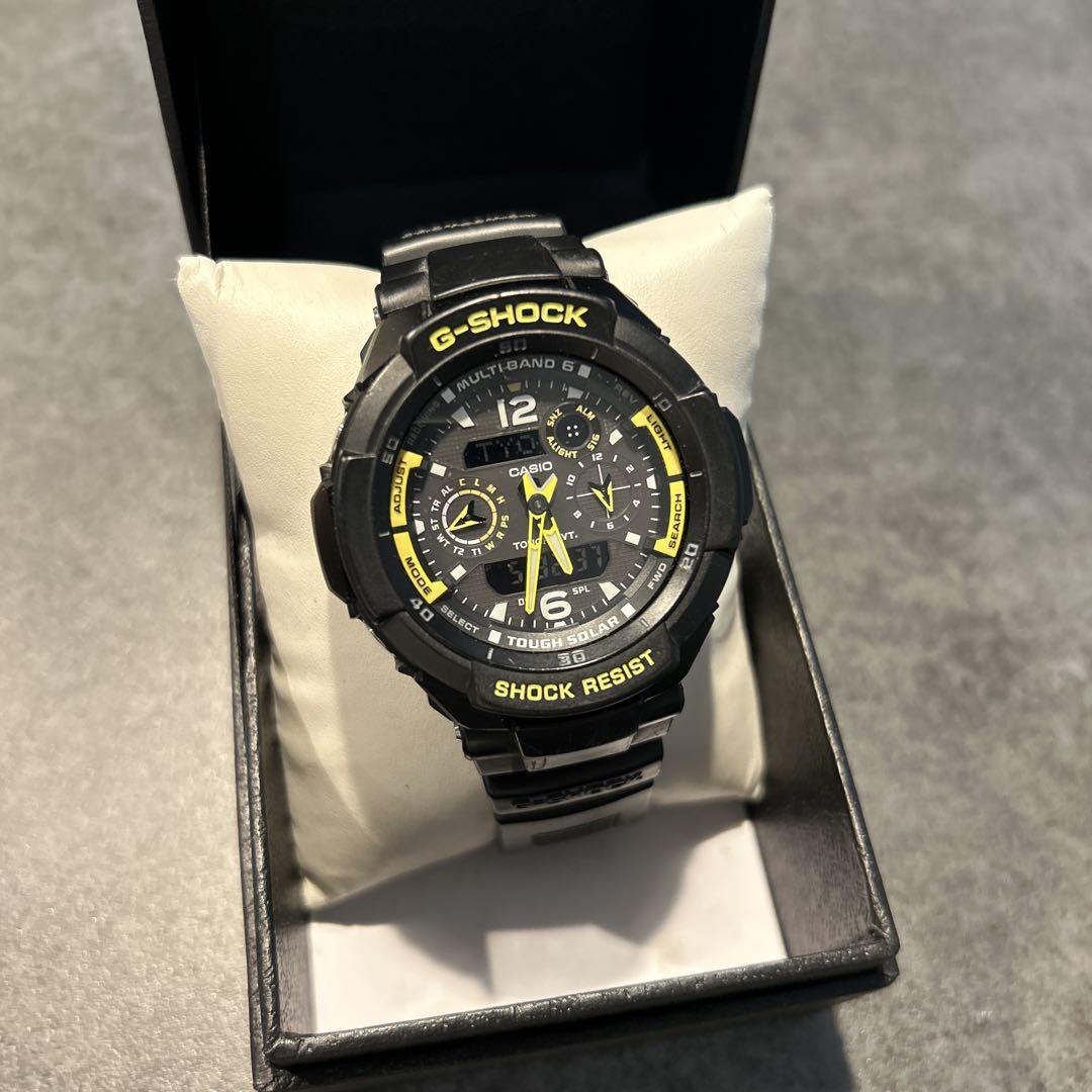 希少 黒入荷！ 電波ソーラー腕時計 GW3500B G-SHOCK ブラック/イエロー メルカリ - 時計