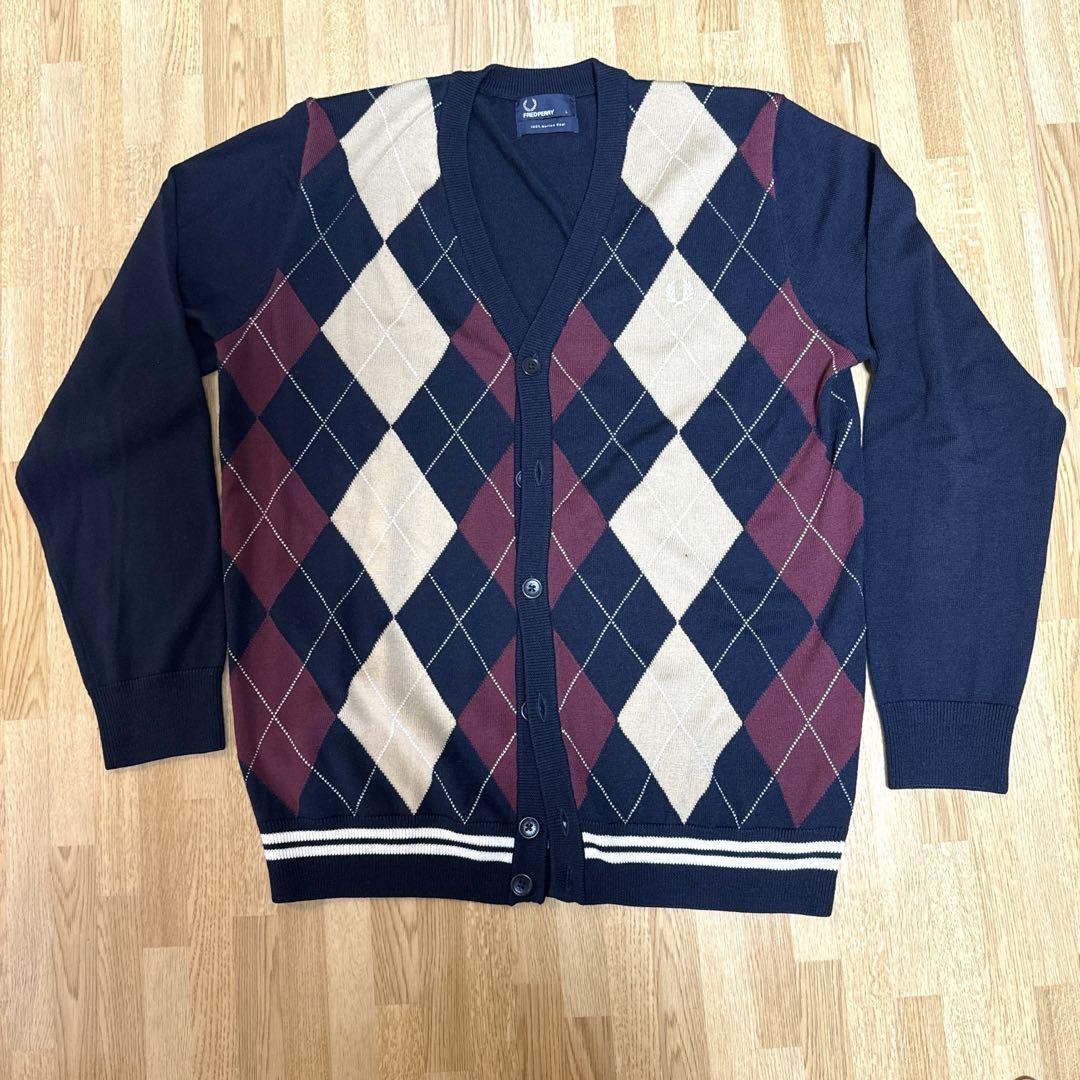 Thames Fredperry アーガイルカーディガン XS Thames Fredperry アーガイルカーディガン XS