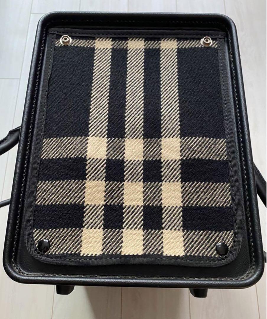 レア BURBERRYロンドン バーバリー チェック ペットキャリーバッグ 本物