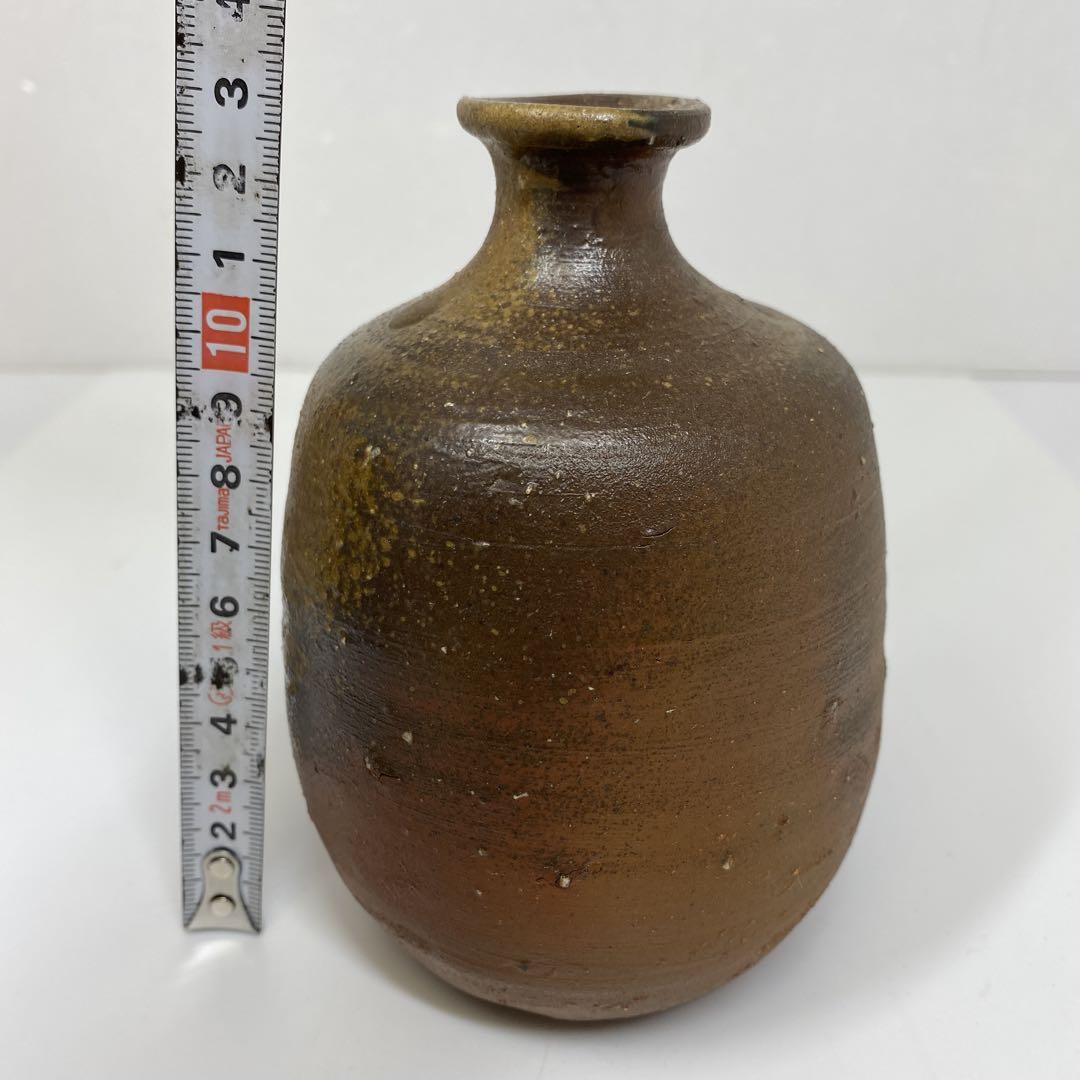 伊勢崎淳　備前徳利　共箱　高さ約12.8㎝　タニサ　東さ7-0609②