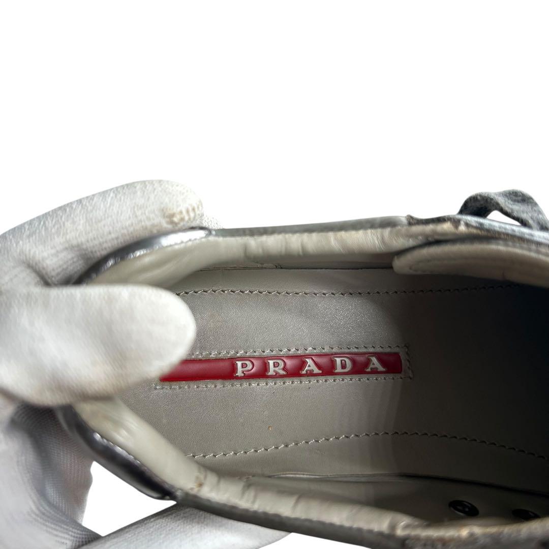 希少 PRADA SPORTS プラダスポーツ スニーカー シルバー 24cm