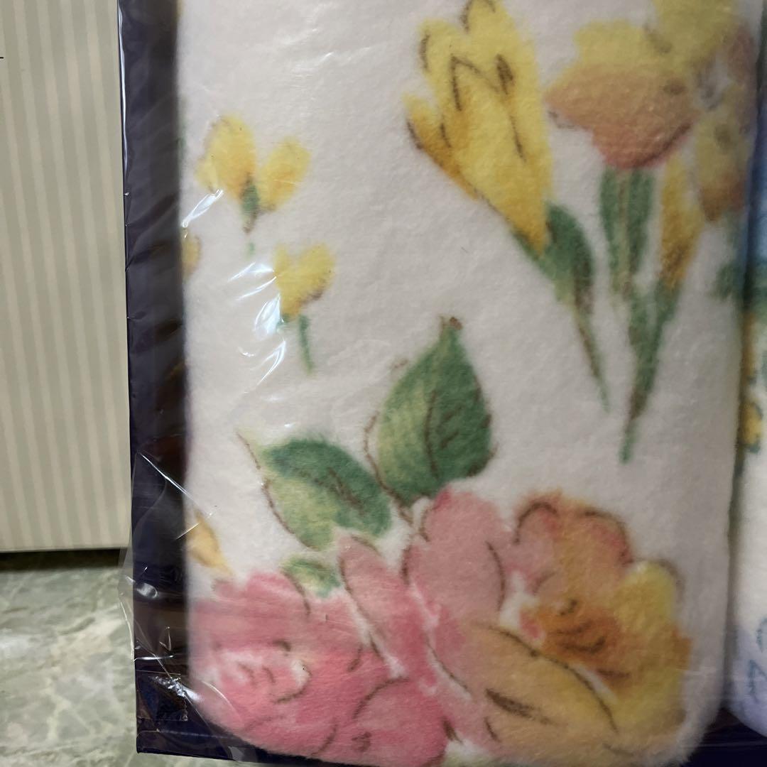 未使用西川産業、モリハナエ  綿毛布2枚セット